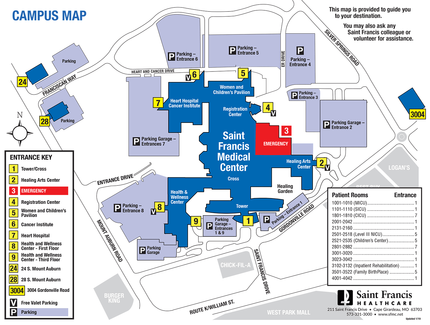 Saint Luke's Hospital Map
