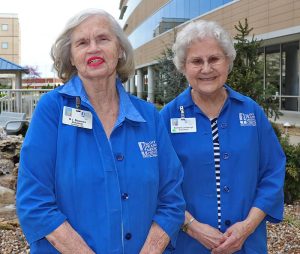 BJ Bowman and Barbara Limbaugh find enjoyment volunteering at Saint Francis Healthcare.