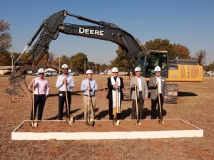 Posing before the ground breaking at Saint Francis Clinic - East Prairie