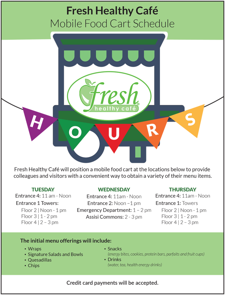 Fresh Healthy Cafe Mobile Cart Hours